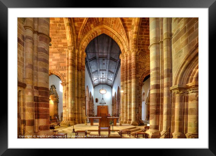 Se de Cathedral Silves Interior Framed Mounted Print by Wight Landscapes