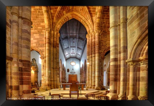 Se de Cathedral Silves Interior Framed Print by Wight Landscapes