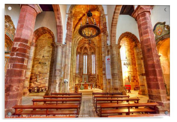 Silves Se de Cathedral Interior Acrylic by Wight Landscapes