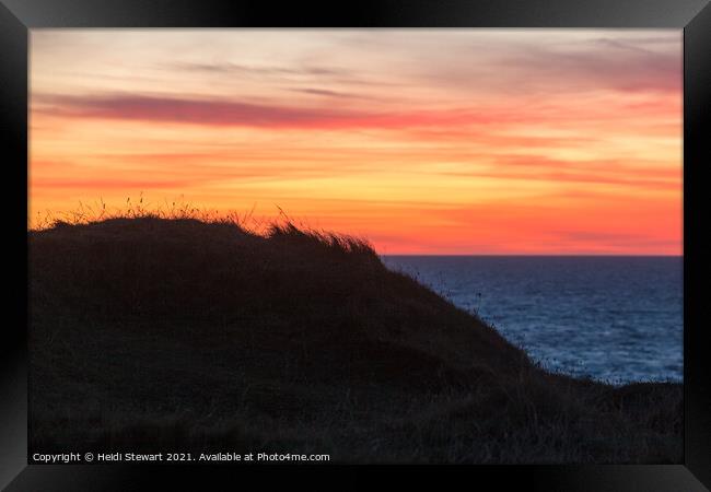 Sunset from Nash Point Framed Print by Heidi Stewart