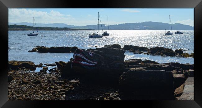 Millport seafront and Crocodile Rock Framed Print by Allan Durward Photography