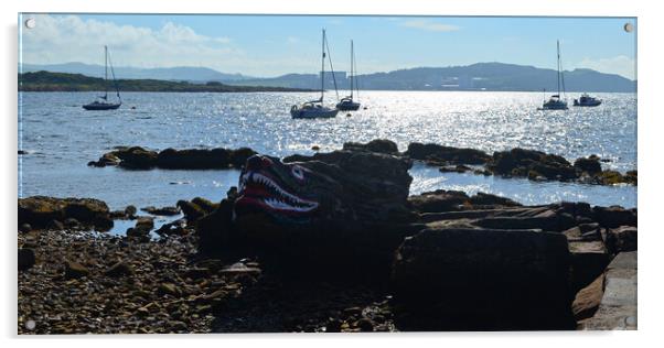 Millport seafront and Crocodile Rock Acrylic by Allan Durward Photography