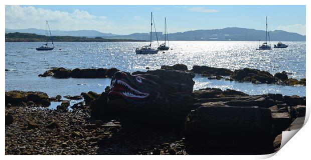 Millport seafront and Crocodile Rock Print by Allan Durward Photography