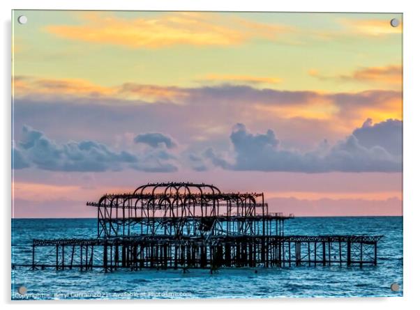 Majestic Sunset at West Pier Acrylic by Beryl Curran