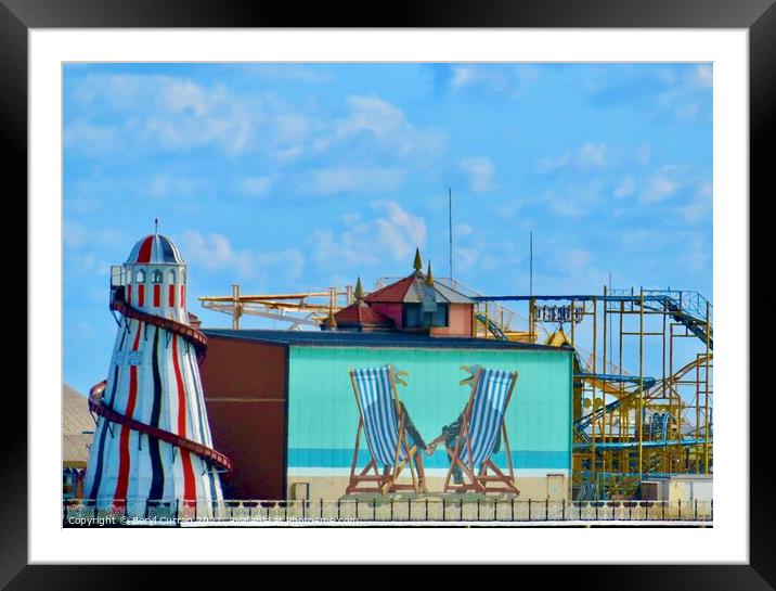 On the pier in Brighton  Framed Mounted Print by Beryl Curran