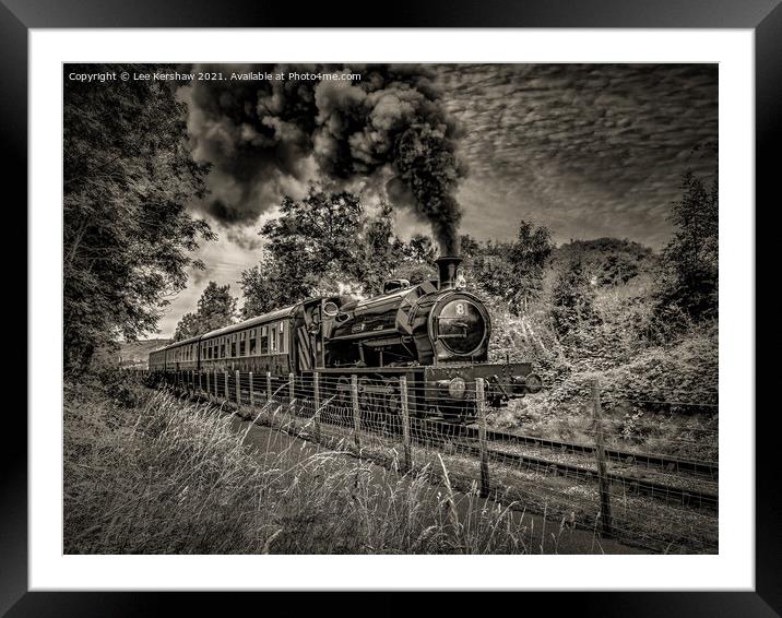 "Ascending Power: A Historic Steam Train Conquers  Framed Mounted Print by Lee Kershaw