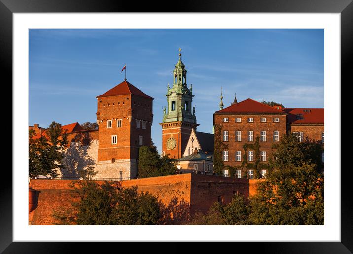 Wawel Castle and Cathedral Tower in Krakow Framed Mounted Print by Artur Bogacki