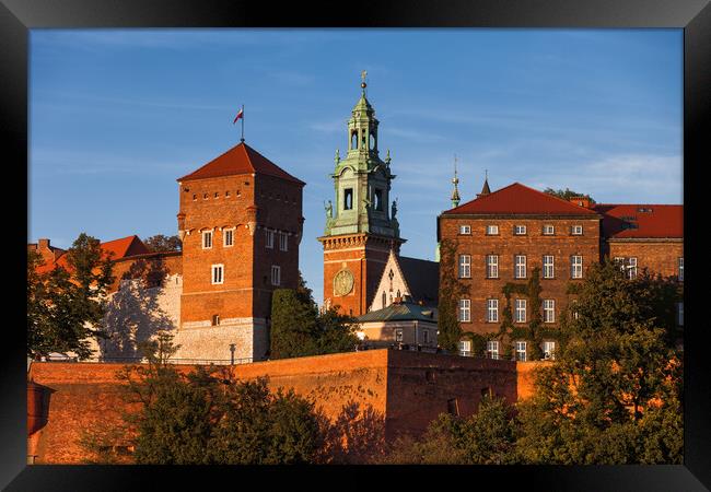 Wawel Castle and Cathedral Tower in Krakow Framed Print by Artur Bogacki