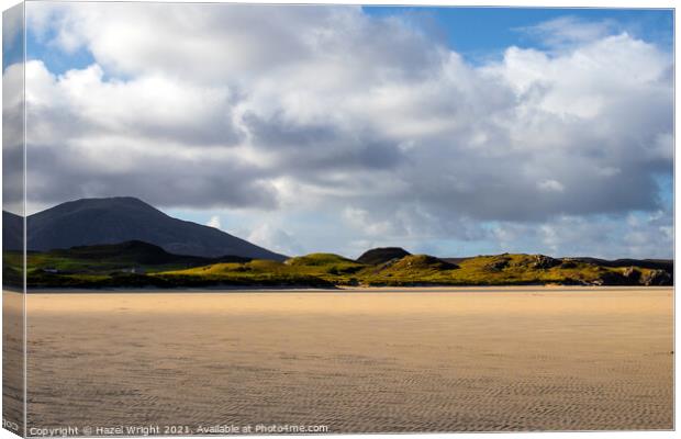 Uig sands on the Isle of Lewis, Outer Hebrides Canvas Print by Hazel Wright
