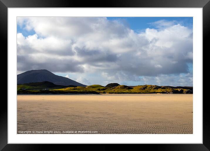 Uig sands on the Isle of Lewis, Outer Hebrides Framed Mounted Print by Hazel Wright