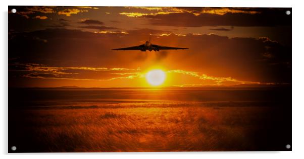Vulcan Bomber Sunset Acrylic by J Biggadike
