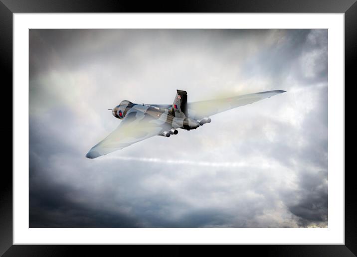 Vulcan Bomber Topside Framed Mounted Print by J Biggadike