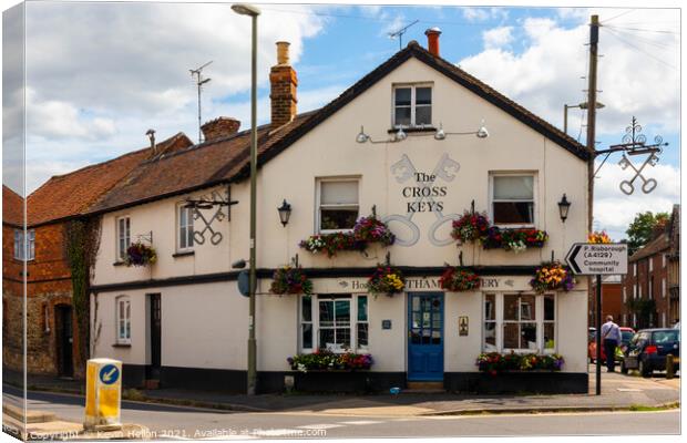 The Cross Keys, Thame Canvas Print by Kevin Hellon