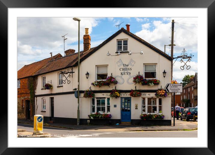 The Cross Keys, Thame Framed Mounted Print by Kevin Hellon