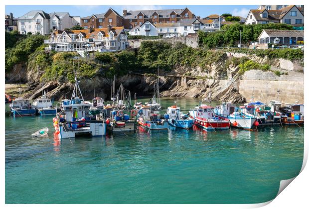 Newquay Harbour Cornwall Print by Tony Twyman