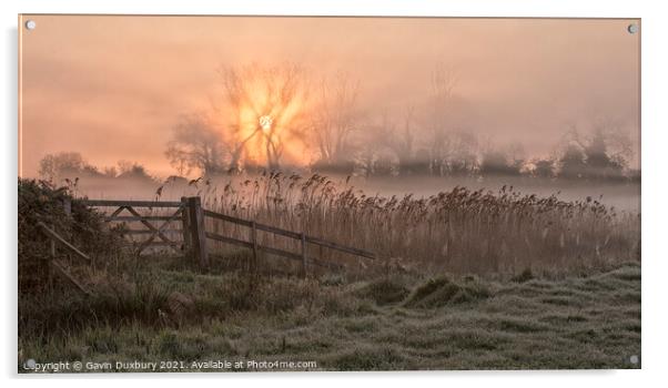 Norfolk Dawn Acrylic by Gavin Duxbury