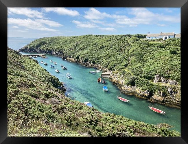 Harbour near St. David's, Pembrokeshire Framed Print by David Mather