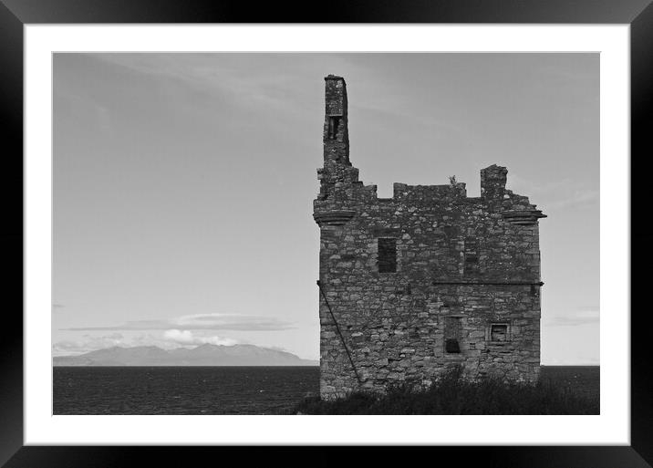 Greenan castle Ayr and Arran Framed Mounted Print by Allan Durward Photography