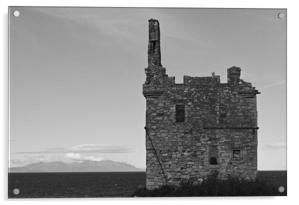Greenan castle Ayr and Arran Acrylic by Allan Durward Photography