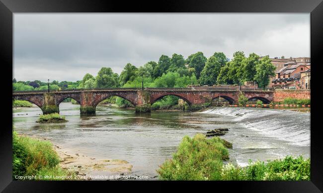 Bridge over the River Dee Chester Framed Print by Phil Longfoot