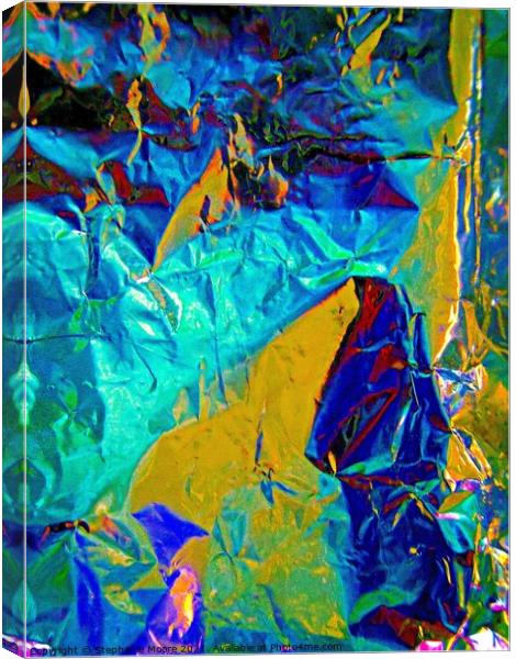 Abstract in blue and yellow Canvas Print by Stephanie Moore