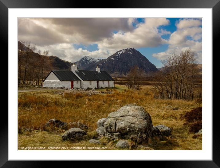 Blackrock cottage - Glencoe Scotland  Framed Mounted Print by David Tomlinson