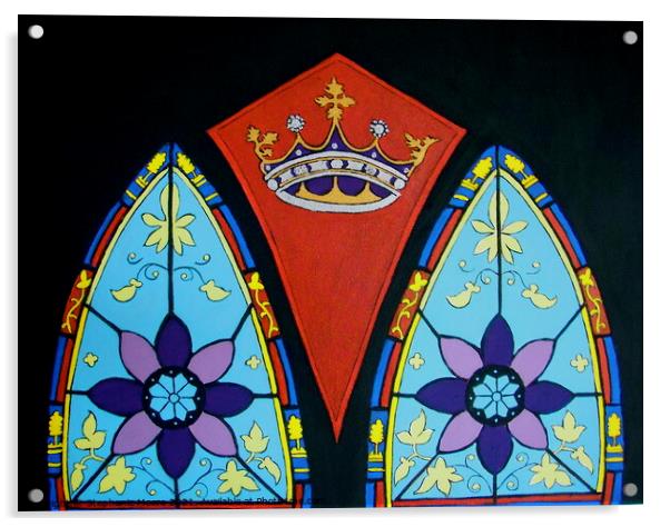 Painting of a Stained glass window  Acrylic by Stephanie Moore