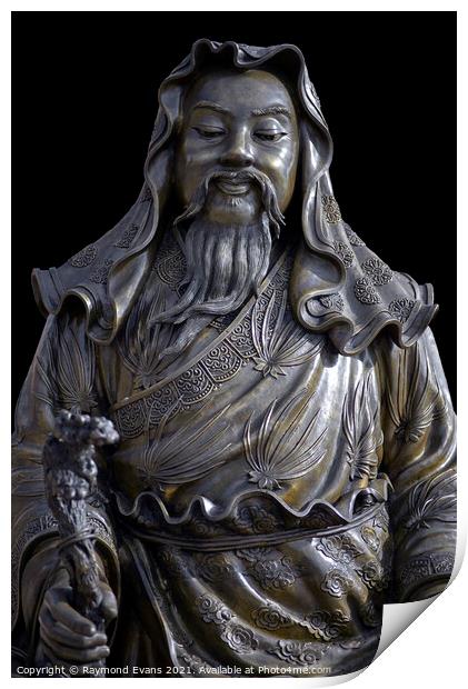 Chinese Man Print by Raymond Evans