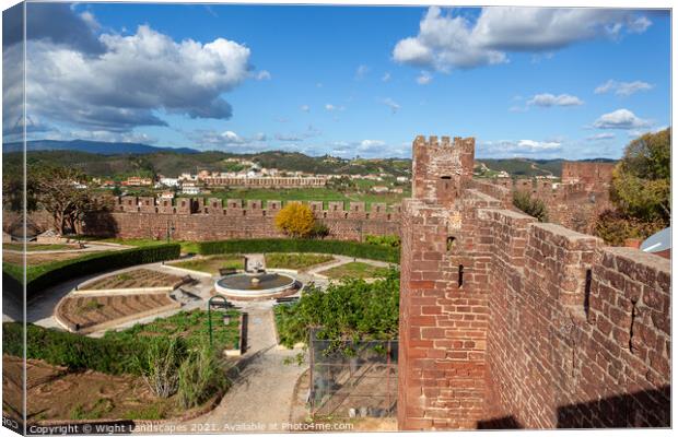 Castle Of Silves Portugal Canvas Print by Wight Landscapes
