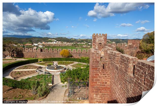 Castle Of Silves Portugal Print by Wight Landscapes