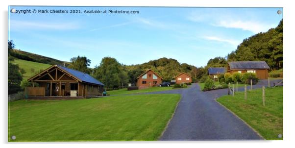 Blackhall Lodges Acrylic by Mark Chesters