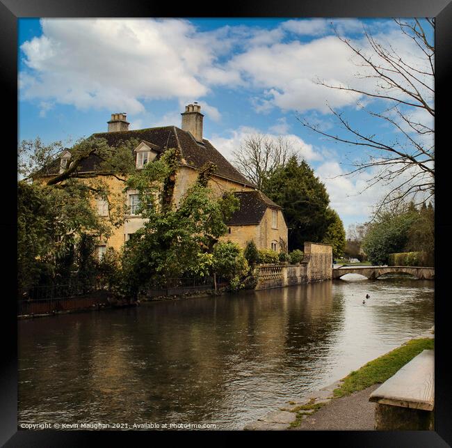 Stone Built House In The Cotswolds Framed Print by Kevin Maughan