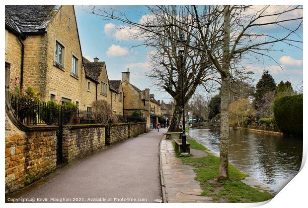 Stone Built Houses In Bourton-On-The-Water Print by Kevin Maughan