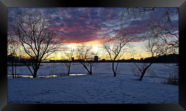 Sunset in Espoo Framed Print by Gareth Parkes