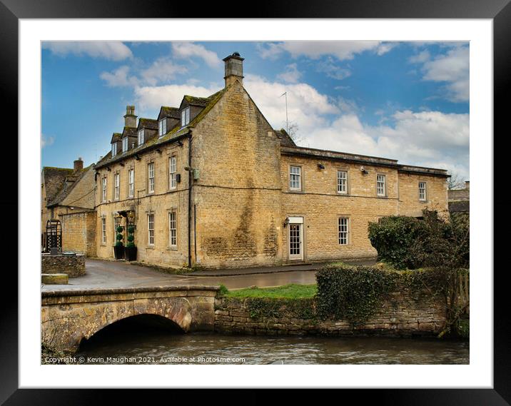 The Old Manse Hotel In Bourton On The Water Framed Mounted Print by Kevin Maughan