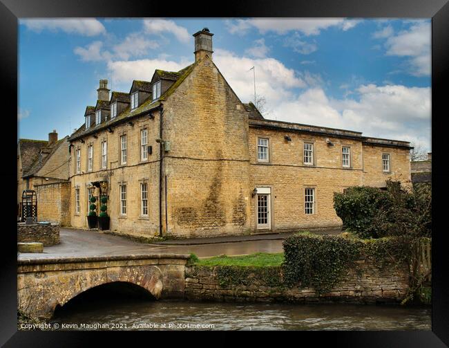 The Old Manse Hotel In Bourton On The Water Framed Print by Kevin Maughan