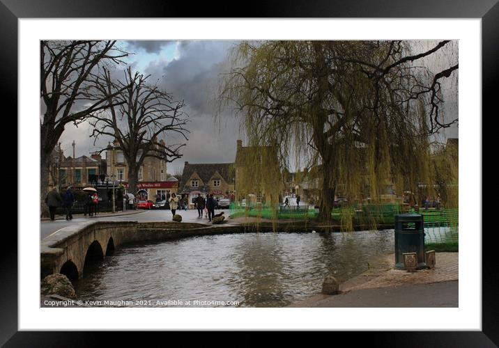 Tranquil Waterside Haven Framed Mounted Print by Kevin Maughan