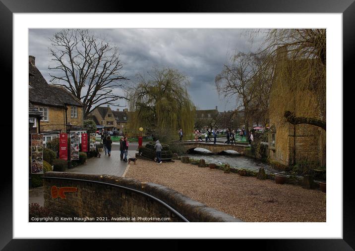 Bourton On The Water In The Cotswolds Framed Mounted Print by Kevin Maughan