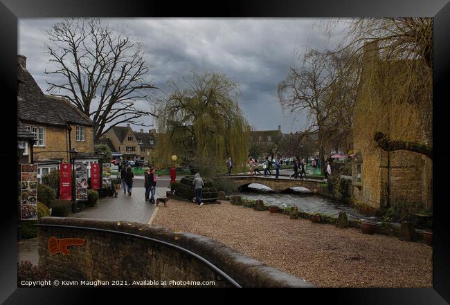 Bourton On The Water In The Cotswolds Framed Print by Kevin Maughan