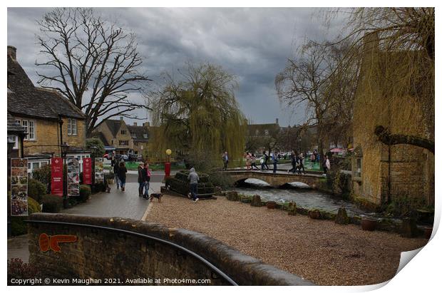 Bourton On The Water In The Cotswolds Print by Kevin Maughan