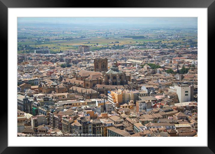 Majestic Granada A Spanish View Framed Mounted Print by Simon Marlow