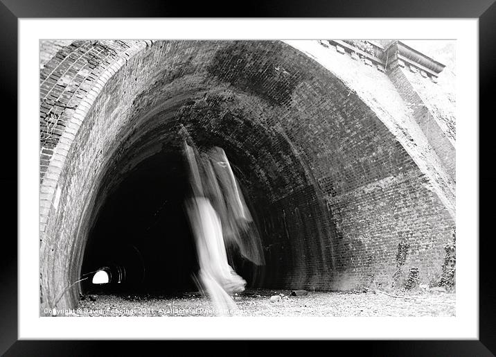 Ghost Tunnel Framed Mounted Print by David  Fennings