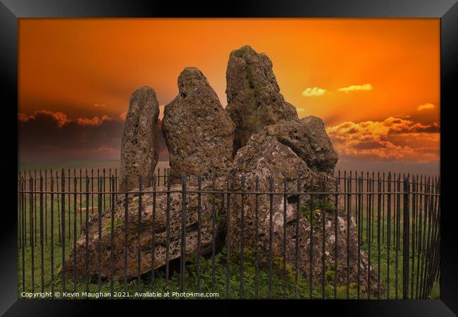 The Whispering Knights (The Rollright Stones) Framed Print by Kevin Maughan
