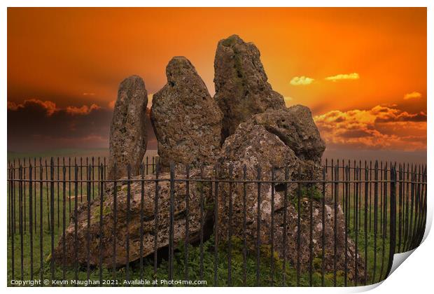 The Whispering Knights (The Rollright Stones) Print by Kevin Maughan