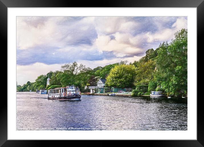 Sightseeing on the Thames at Reading Framed Mounted Print by Ian Lewis