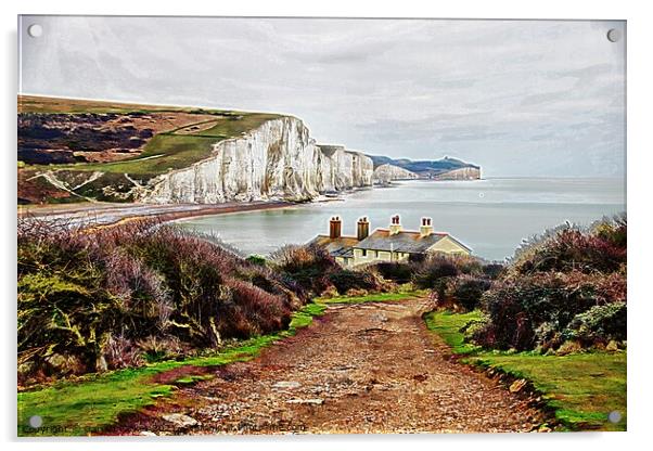 Coastguard Cottages Acrylic by Gareth Parkes
