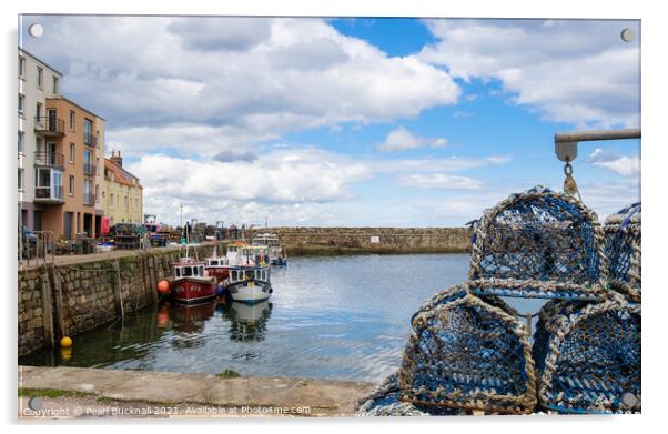 St Andrews Harbour Fife Scotland Acrylic by Pearl Bucknall