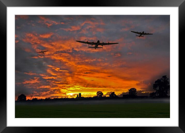 Bomber county: Lincolnshire sunset Framed Mounted Print by Gary Eason