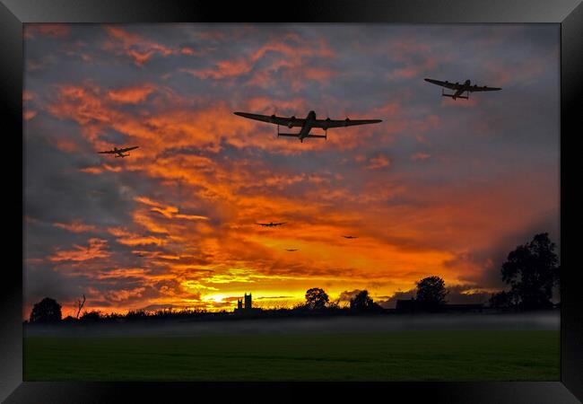 Bomber county: Lincolnshire sunset Framed Print by Gary Eason