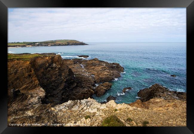 Harlyn Bay, Cornwall, England, UK Framed Print by Joy Walker